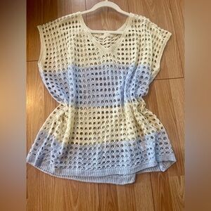 NWOT open knit short sleeve light weight sweater